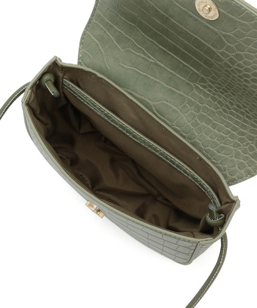 ROPE' PICNIC（ロペピクニック）の「【WEB限定カラー:キナリ・ライトグリーン】プチスクエアメタルフラップミニショルダーバッグ（ショルダーバッグ・レディース・ブラック/オリーブ/キャメル/ライトグリーン/グレー/キナリ/ベージュ・FREE）」の20枚目の写真