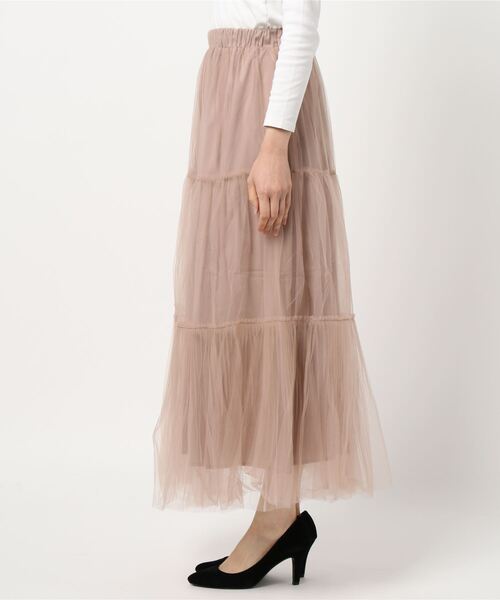 archives（アルシーヴ）の「チュールプリーツティアードスカート（スカート・レディース・ブルー/ブラック/ベージュ・MEDIUM）」の4枚目の写真