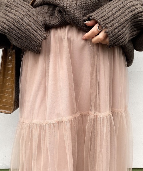 archives（アルシーヴ）の「チュールプリーツティアードスカート（スカート・レディース・ブルー/ブラック/ベージュ・MEDIUM）」の12枚目の写真