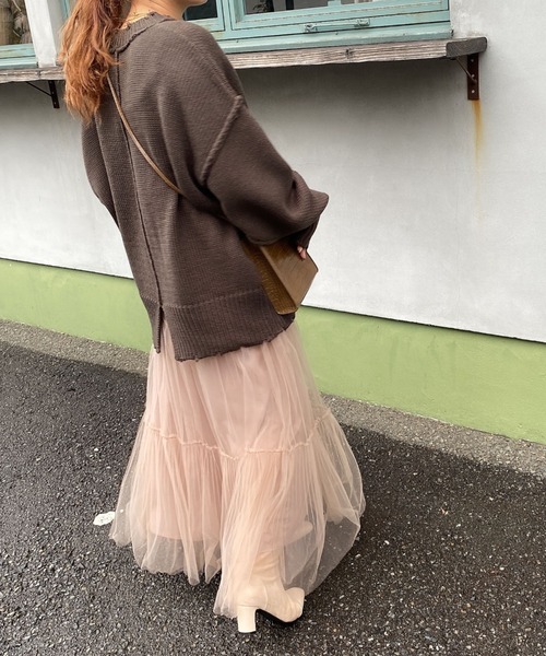 archives（アルシーヴ）の「チュールプリーツティアードスカート（スカート・レディース・ブルー/ブラック/ベージュ・MEDIUM）」の11枚目の写真