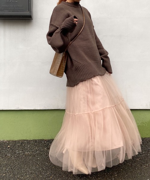 archives（アルシーヴ）の「チュールプリーツティアードスカート（スカート・レディース・ブルー/ブラック/ベージュ・MEDIUM）」の10枚目の写真