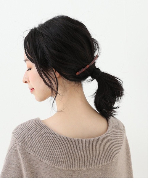 SLOBE IENA(スローブイエナ)の「【NP CREATION】 細バレッタ◆(バレッタ/ヘアクリップ・レディース・ブラウン/アイボリー/キャメル・FREE)」の6枚目の写真
