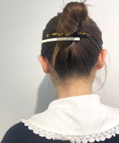 SLOBE IENA(スローブイエナ)の「【NP CREATION】 細バレッタ◆(バレッタ/ヘアクリップ・レディース・ブラウン/アイボリー/キャメル・FREE)」の10枚目の写真