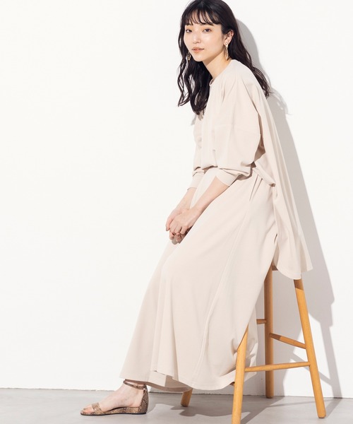OMNES Another Edition(オムネス アナザーエディション)の「ストレッチ梨地ポンチョプルオーバー(Tシャツ/カットソー・レディース・ブラック/モカ/ラベンダー/ライトベージュ・FREE)」の12枚目の写真