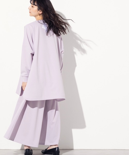 OMNES Another Edition(オムネス アナザーエディション)の「ストレッチ梨地ポンチョプルオーバー(Tシャツ/カットソー・レディース・ブラック/モカ/ラベンダー/ライトベージュ・FREE)」の21枚目の写真