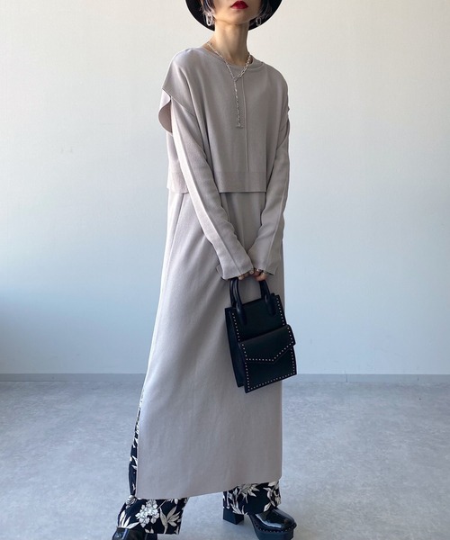 PAGEBOY(ページボーイ)の「ベストセットロングスリーブワンピース(ワンピース・レディース・ブラック/オリーブ/グレイッシュベージュ・FREE)」の16枚目の写真