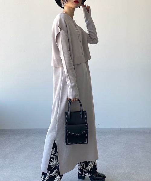 PAGEBOY(ページボーイ)の「ベストセットロングスリーブワンピース(ワンピース・レディース・ブラック/オリーブ/グレイッシュベージュ・FREE)」の8枚目の写真