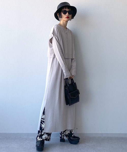 PAGEBOY(ページボーイ)の「ベストセットロングスリーブワンピース(ワンピース・レディース・ブラック/オリーブ/グレイッシュベージュ・FREE)」の10枚目の写真