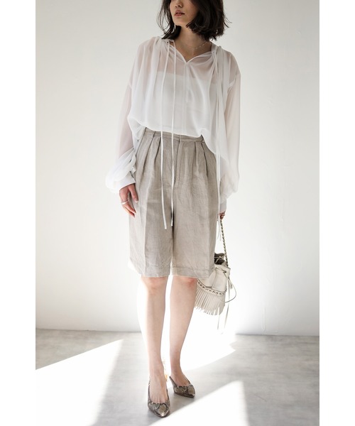 Bonjour Sagan(ボンジュールサガン)の「前後2WAYシルキーシフォン シアーブラウス(シャツ/ブラウス・レディース・ホワイト/ブラック・FREE)」の18枚目の写真