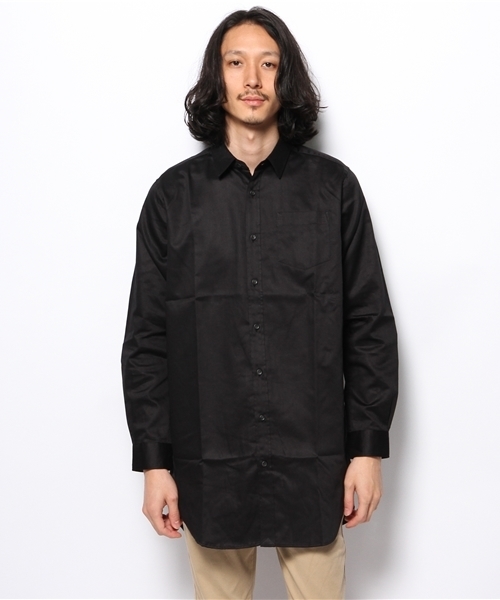 HARE(ハレ)の「ロングシャツ【HARE】(シャツ/ブラウス・メンズ・オフホワイト/ネイビー・SMALL/LARGE/MEDIUM)」の7枚目の写真