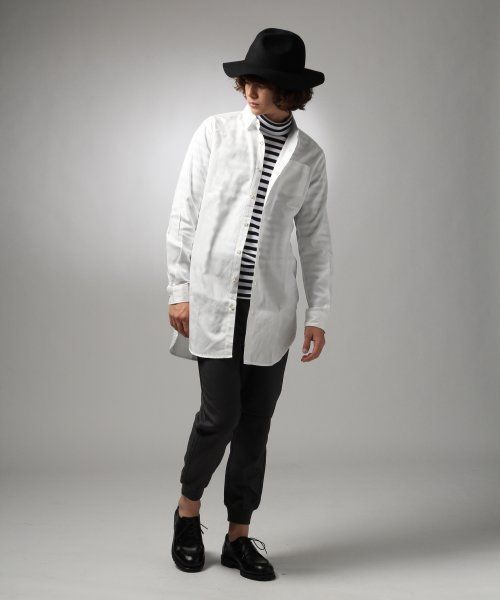 HARE(ハレ)の「ロングシャツ【HARE】(シャツ/ブラウス・メンズ・オフホワイト/ネイビー・SMALL/LARGE/MEDIUM)」の17枚目の写真