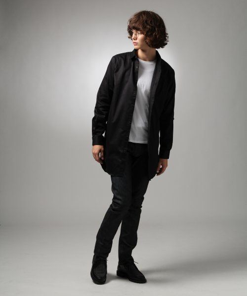 HARE(ハレ)の「ロングシャツ【HARE】(シャツ/ブラウス・メンズ・オフホワイト/ネイビー・SMALL/LARGE/MEDIUM)」の18枚目の写真