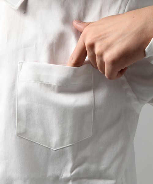 HARE(ハレ)の「ロングシャツ【HARE】(シャツ/ブラウス・メンズ・オフホワイト/ネイビー・SMALL/LARGE/MEDIUM)」の14枚目の写真