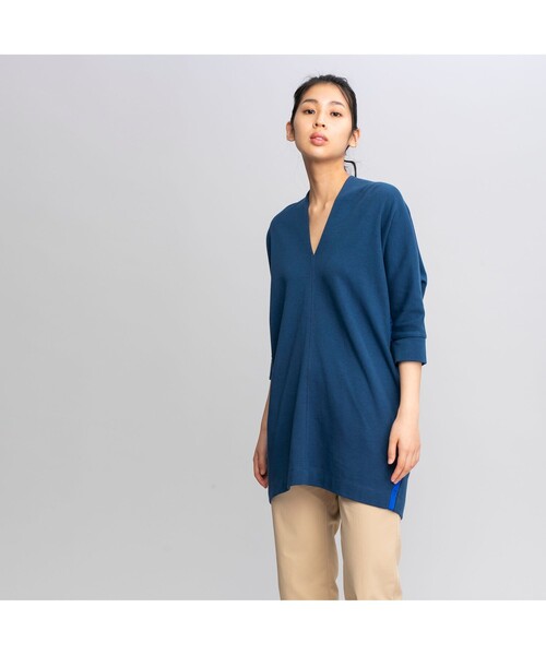 AIGLE（エーグル）の「サイドライン チュニック（Tシャツ/カットソー・レディース・ベージュ/ピンク/ダークブルー・S/M/L）」の3枚目の写真