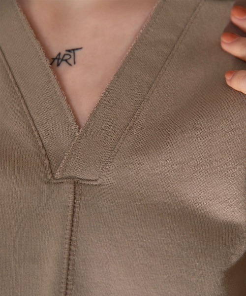 mangata（モンガータ）の「Over sweat tops（スウェット・レディース・ホワイト/ブラウン・FREE）」の9枚目の写真