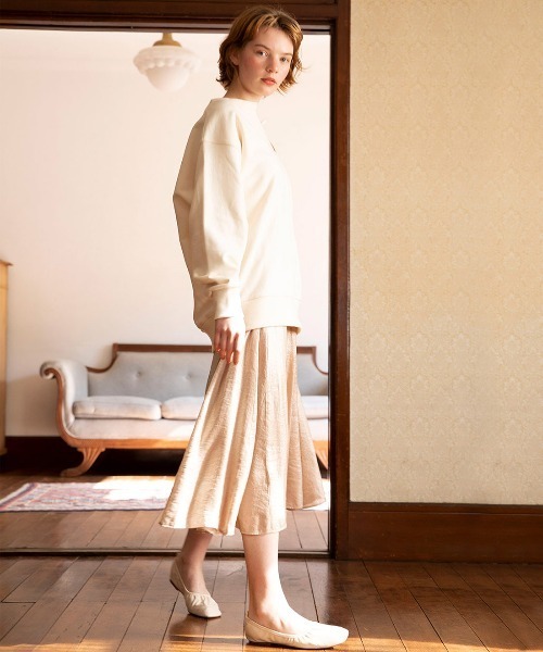 mangata（モンガータ）の「Over sweat tops（スウェット・レディース・ホワイト/ブラウン・FREE）」の5枚目の写真