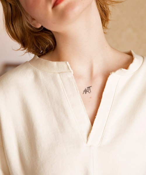 mangata（モンガータ）の「Over sweat tops（スウェット・レディース・ホワイト/ブラウン・FREE）」の13枚目の写真