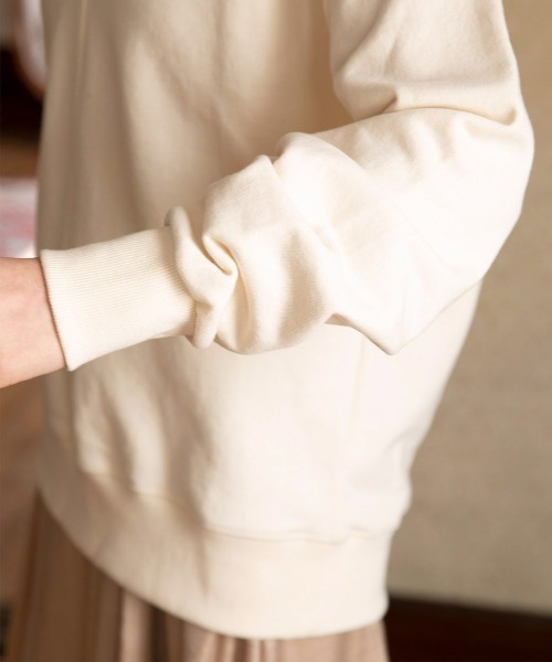 mangata（モンガータ）の「Over sweat tops（スウェット・レディース・ホワイト/ブラウン・FREE）」の11枚目の写真