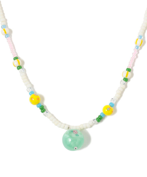 Ray BEAMS（レイビームス）の「Ray BEAMS / パリガラス ビーズ ネックレス（ネックレス・レディース・ホワイト/ロイヤルブルー・FREE）」の2枚目の写真