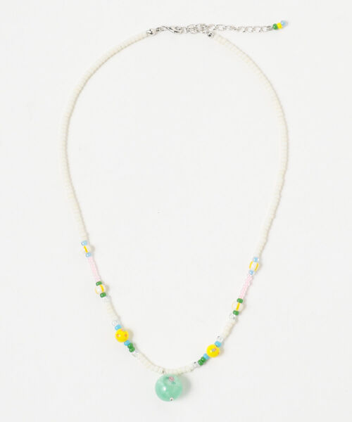 Ray BEAMS（レイビームス）の「Ray BEAMS / パリガラス ビーズ ネックレス（ネックレス・レディース・ホワイト/ロイヤルブルー・FREE）」の3枚目の写真