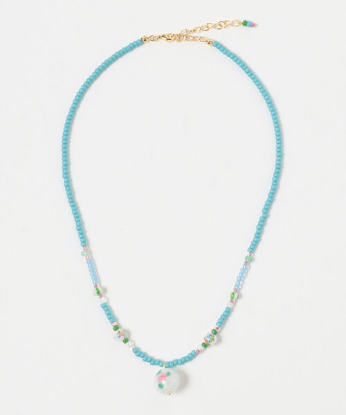 Ray BEAMS（レイビームス）の「Ray BEAMS / パリガラス ビーズ ネックレス（ネックレス・レディース・ホワイト/ロイヤルブルー・FREE）」の5枚目の写真