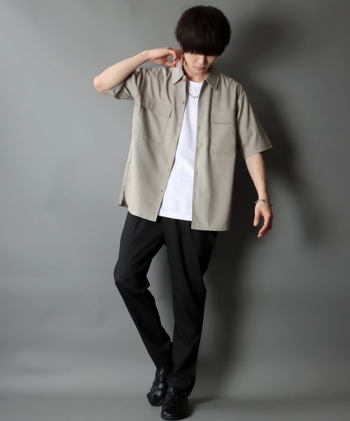 SITRY（シトリー）の「ポリトロ ビッグジャケット＆タックテーパードパンツ セットアップ/ワンマイルウェア（セットアップ・メンズ・ベージュ/ネイビー/グレー/ブラック/ベージュ系その他/グレー系その他/ホワイト系その他/チャコールグレー・LL/M/L）」の7枚目の写真