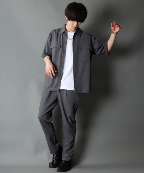 SITRY（シトリー）の「ポリトロ ビッグジャケット＆タックテーパードパンツ セットアップ/ワンマイルウェア（セットアップ・メンズ・ベージュ/ネイビー/グレー/ブラック/ベージュ系その他/グレー系その他/ホワイト系その他/チャコールグレー・LL/M/L）」の22枚目の写真