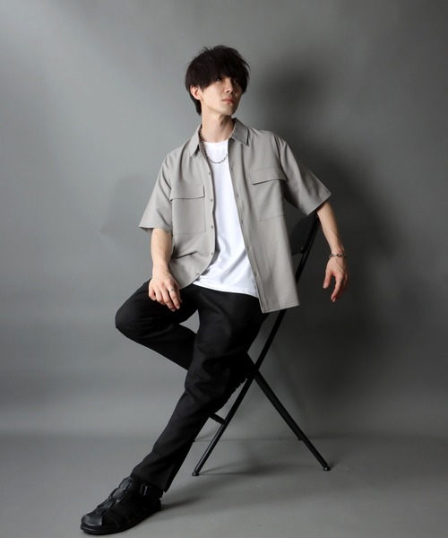 SITRY（シトリー）の「ポリトロ ビッグジャケット＆タックテーパードパンツ セットアップ/ワンマイルウェア（セットアップ・メンズ・ベージュ/ネイビー/グレー/ブラック/ベージュ系その他/グレー系その他/ホワイト系その他/チャコールグレー・LL/M/L）」の13枚目の写真