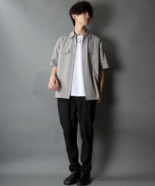 SITRY（シトリー）の「ポリトロ ビッグジャケット＆タックテーパードパンツ セットアップ/ワンマイルウェア（セットアップ・メンズ・ベージュ/ネイビー/グレー/ブラック/ベージュ系その他/グレー系その他/ホワイト系その他/チャコールグレー・LL/M/L）」の12枚目の写真