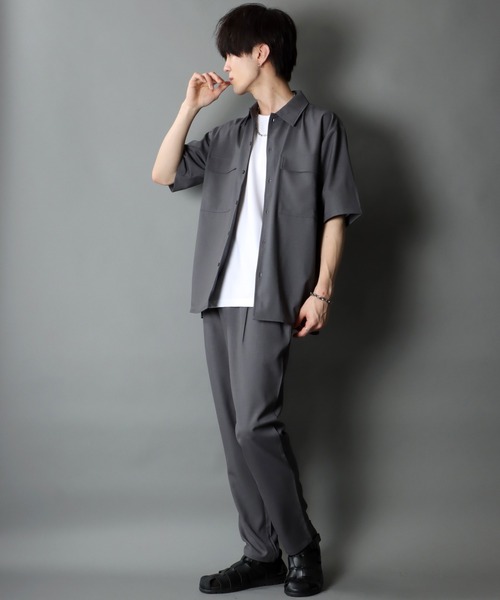 SITRY（シトリー）の「ポリトロ ビッグジャケット＆タックテーパードパンツ セットアップ/ワンマイルウェア（セットアップ・メンズ・ベージュ/ネイビー/グレー/ブラック/ベージュ系その他/グレー系その他/ホワイト系その他/チャコールグレー・LL/M/L）」の20枚目の写真