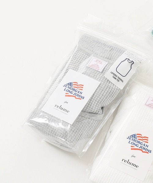 JEMORGAN(ジェーイーモーガン)の「【JEMORGAN × relume / ジェイイーモーガン】別注ワッフルタンクトップ(タンクトップ・メンズ・ホワイト/グリーン/グレー/ブラック・MEDIUM/SMALL/LARGE)」の8枚目の写真