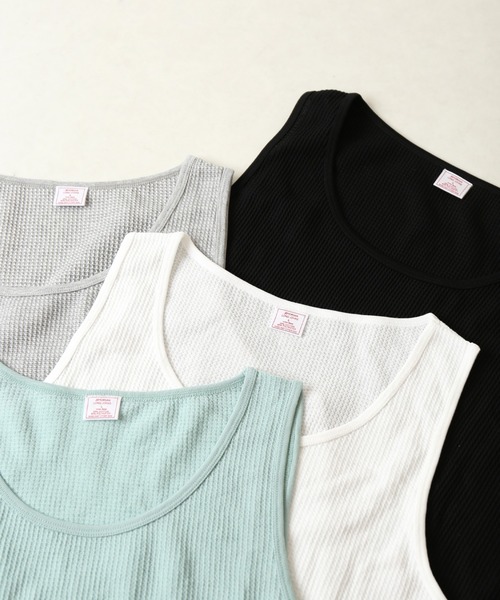 JEMORGAN(ジェーイーモーガン)の「【JEMORGAN × relume / ジェイイーモーガン】別注ワッフルタンクトップ(タンクトップ・メンズ・ホワイト/グリーン/グレー/ブラック・MEDIUM/SMALL/LARGE)」の6枚目の写真