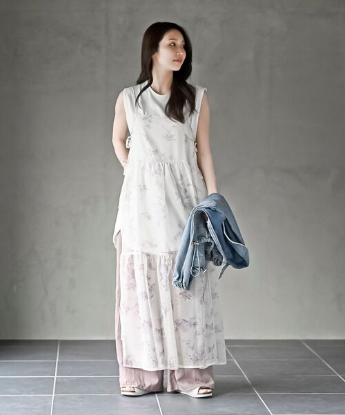 rps（アールピーエス）の「ノースリカットチュニック（Tシャツ/カットソー・レディース・チャコールグレー/ブラック/オフホワイト/モカ/ピンク/パープル/グレイッシュベージュ/グリーン/ネイビー/グレー・M/フリー）」の15枚目の写真