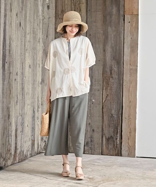 rps（アールピーエス）の「ノースリカットチュニック（Tシャツ/カットソー・レディース・チャコールグレー/ブラック/オフホワイト/モカ/ピンク/パープル/グレイッシュベージュ/グリーン/ネイビー/グレー・M/フリー）」の11枚目の写真