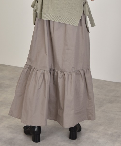 w closet（ダブルクローゼット）の「12G片畦編ベスト+ワンピースSET（ワンピース・レディース・グレー系/ライトカーキ/キナリ・FREE）」の17枚目の写真