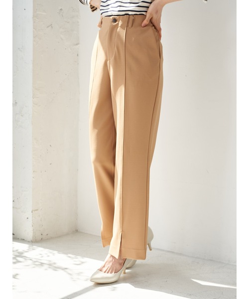 earth music&ecology(アースミュージックアンドエコロジー)の「センターシームセミフレアパンツ *(その他パンツ・レディース・グリーン/キャメル/ホワイト系その他2/ブラック・M/S)」の18枚目の写真