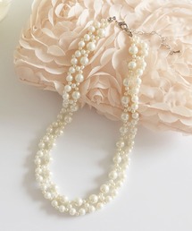 Retica（レティカ）の「[CLOSED] 結婚式アクセサリー フォーマル レース パール ネックレス パーティー 入学式 卒業式（ネックレス）」