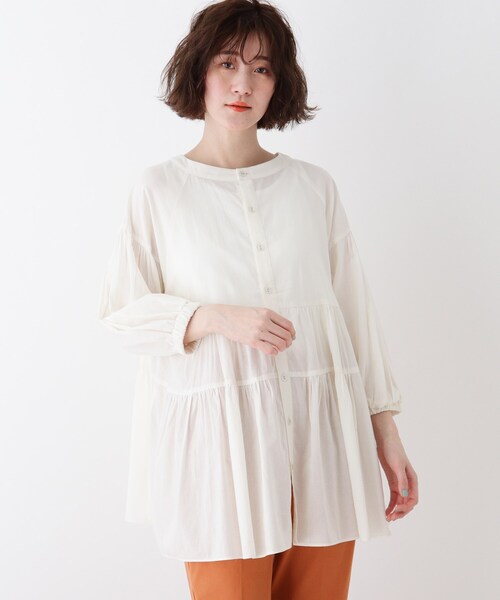 DRESKIP（ドレスキップ）の「◆2WAYティアードブラウス（シャツ/ブラウス・レディース・ライトベージュ/オフホワイト/パープル・02/03/04）」の20枚目の写真