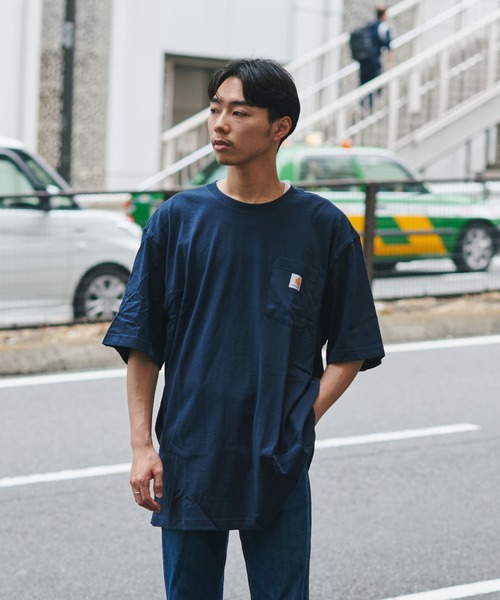 ＪＵＧＬＡＮＳ（ユグランス）の「Carhartt　Workwear Pocket Short-Sleeve T-Shirt（Tシャツ/カットソー・メンズ・ヘザーグレー/ホワイト/バーガンディー/ネイビー/ブラック/ダークブラウン・S/L/XL/M）」の5枚目の写真