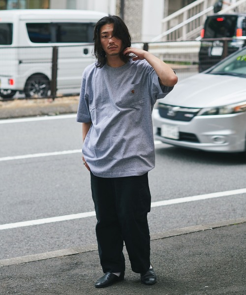 ＪＵＧＬＡＮＳ（ユグランス）の「Carhartt　Workwear Pocket Short-Sleeve T-Shirt（Tシャツ/カットソー・メンズ・ヘザーグレー/ホワイト/バーガンディー/ネイビー/ブラック/ダークブラウン・S/L/XL/M）」の3枚目の写真