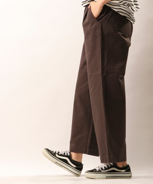 nougatine（ヌガティーヌ）の「【nougatine】ウエストゴムゆったりストレートパンツ（その他パンツ・レディース・パープル/チャコールグレー/カーキ・FREE）」の2枚目の写真