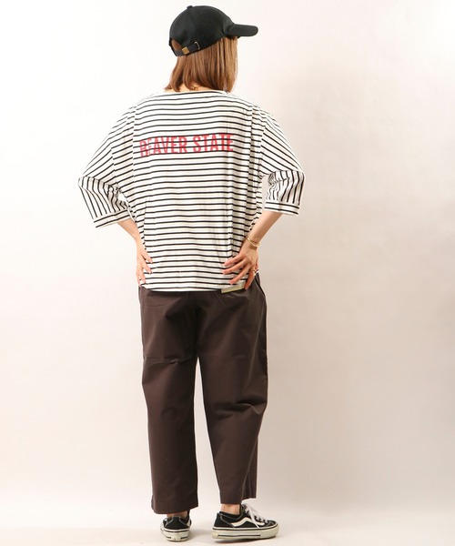 nougatine（ヌガティーヌ）の「【nougatine】ウエストゴムゆったりストレートパンツ（その他パンツ・レディース・パープル/チャコールグレー/カーキ・FREE）」の7枚目の写真