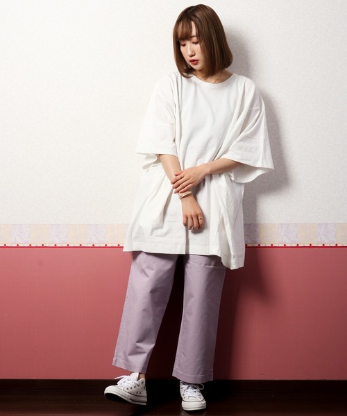 nougatine（ヌガティーヌ）の「【nougatine】ウエストゴムゆったりストレートパンツ（その他パンツ・レディース・パープル/チャコールグレー/カーキ・FREE）」の15枚目の写真