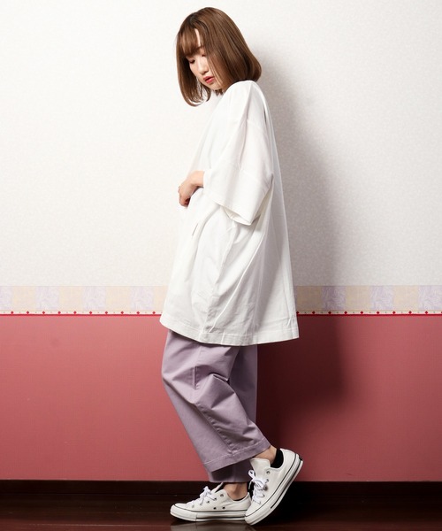 nougatine（ヌガティーヌ）の「【nougatine】ウエストゴムゆったりストレートパンツ（その他パンツ・レディース・パープル/チャコールグレー/カーキ・FREE）」の16枚目の写真