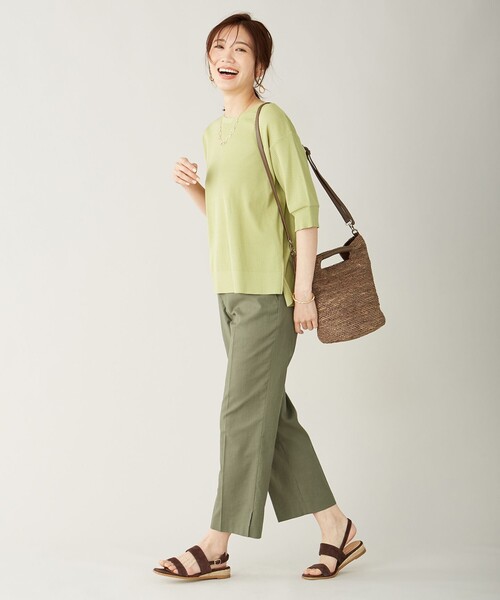 J.PRESS(ジェイプレス)の「ワッフルセーターマシーン カットソー(Tシャツ/カットソー・レディース・ホワイト系/グレー系/ライトグリーン系/ピンク系・MEDIUM/LARGE)」の16枚目の写真