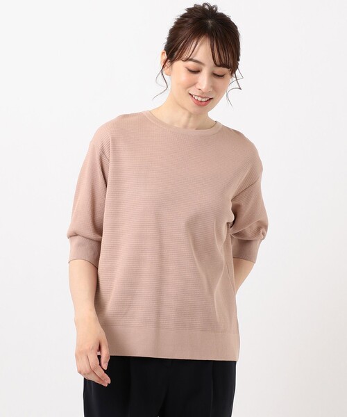 J.PRESS(ジェイプレス)の「ワッフルセーターマシーン カットソー(Tシャツ/カットソー・レディース・ホワイト系/グレー系/ライトグリーン系/ピンク系・MEDIUM/LARGE)」の8枚目の写真
