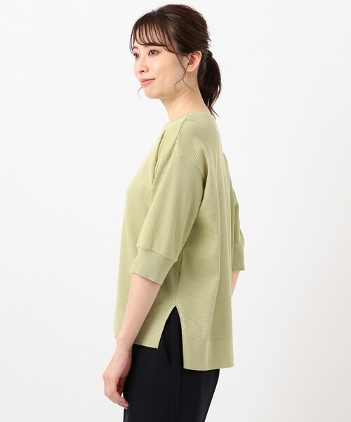 J.PRESS(ジェイプレス)の「ワッフルセーターマシーン カットソー(Tシャツ/カットソー・レディース・ホワイト系/グレー系/ライトグリーン系/ピンク系・MEDIUM/LARGE)」の10枚目の写真