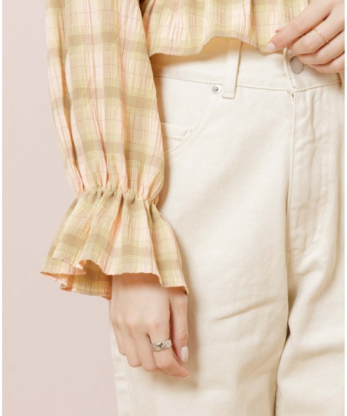 flower(フラワー)の「スウィートラッフルブラウス(シャツ/ブラウス・レディース・ホワイト/オレンジ・FREE)」の17枚目の写真