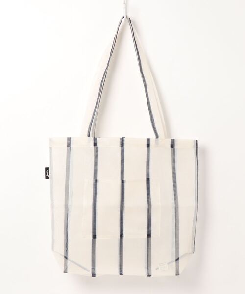 junes(ジュネス)の「【JUNES/ジュネス】NAVY WIDE STRIPE メッシュトートバッグ(トートバッグ・レディース・ネイビー・FREE)」の5枚目の写真
