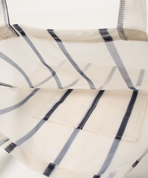 junes(ジュネス)の「【JUNES/ジュネス】NAVY WIDE STRIPE メッシュトートバッグ(トートバッグ・レディース・ネイビー・FREE)」の4枚目の写真